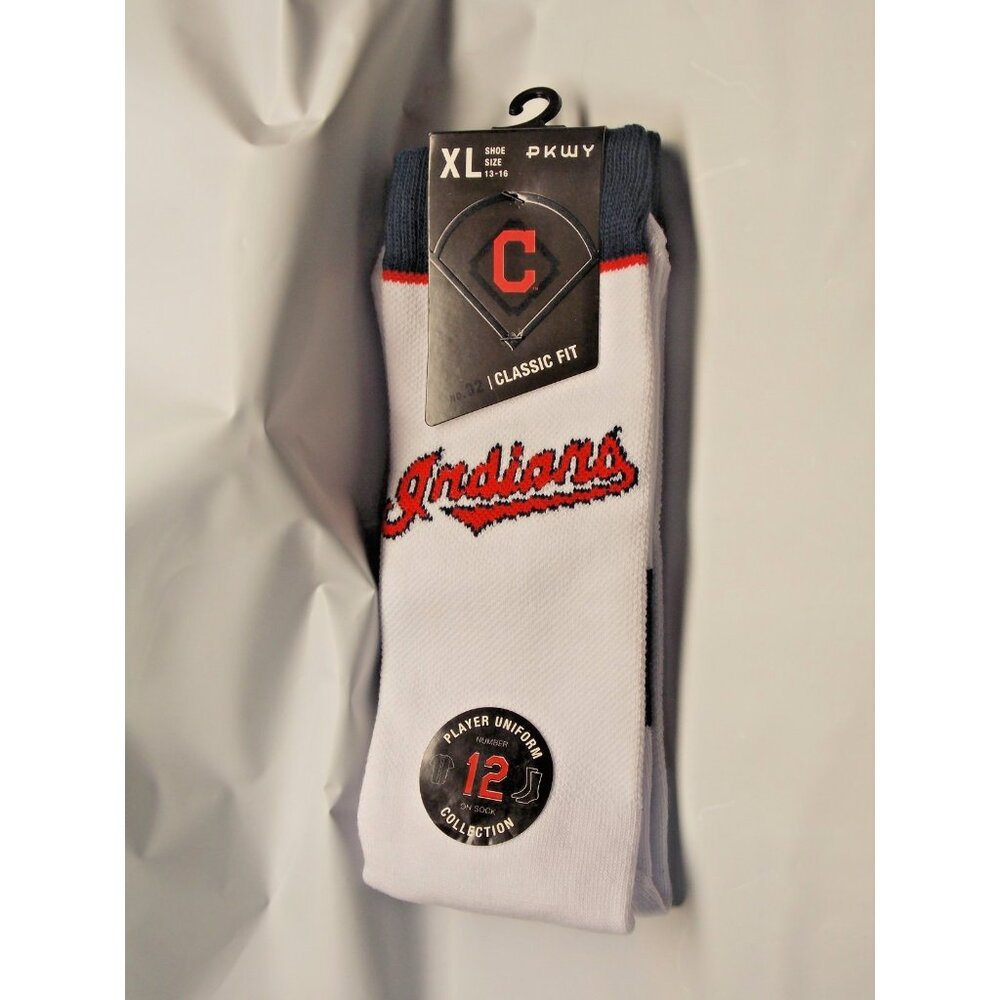 MLB Cleveland Indians Player Edition Socks Francisco Lindor #12 by pkwy XL 13-16